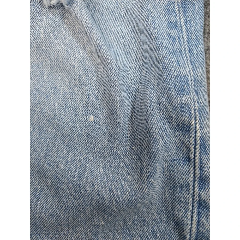 Levis 501 S‎ Skinny Jeans Light Distressed Ripped Button Fly Blue Denim 27x28
